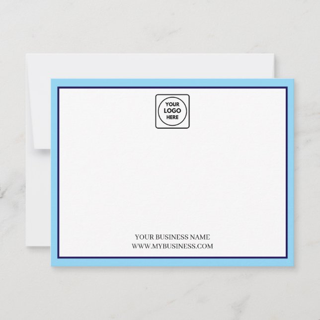 Tarjeta de nota editable con logotipo personalizad (Anverso)