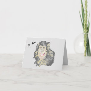 Tarjeta de nota : el mundo de chimpancé