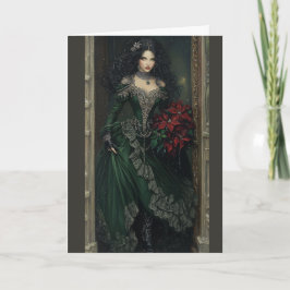 Tarjeta de nota Elegant Gothic Lady