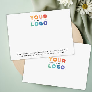 Tarjeta de nota elegante blanca Minimalista con lo