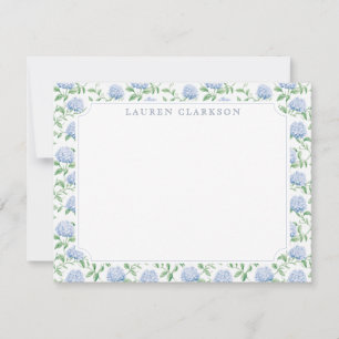 Tarjeta de nota elegante con borde de jardín de Ho