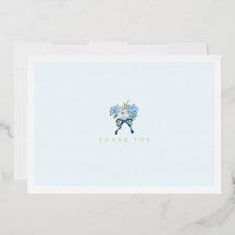 Tarjeta de nota elegante de acuarela floral azul c