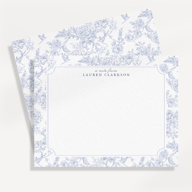 Tarjeta de nota elegante de toile azul (Subido por el creador)