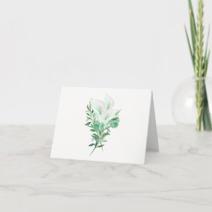 Tarjeta de Nota Elegante para Flores Lirio de Call