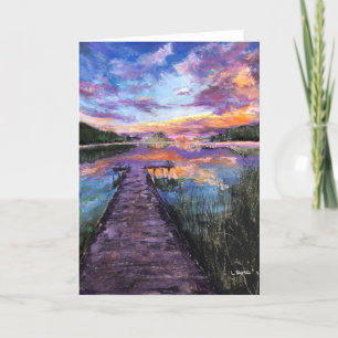 Tarjeta de nota en blanco 5 x 7" en el extremo del