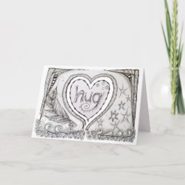 Tarjeta de nota en blanco con arte original