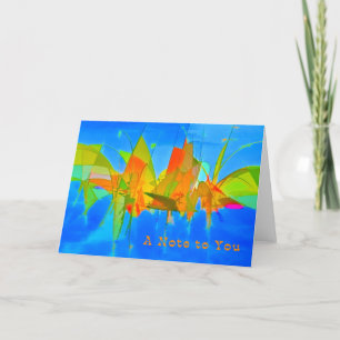 Tarjeta de nota en blanco con diseño abstracto col