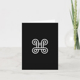 Tarjeta de nota en blanco de African Adinkra (Reco