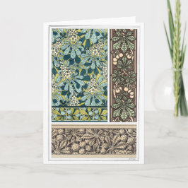 Tarjeta de nota en blanco de Art Nouveau Design