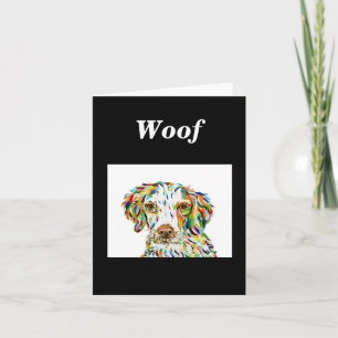 Tarjeta de nota en blanco de British ttany Spaniel