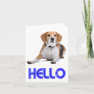 Tarjeta de nota en blanco de cachorro de perro Bea