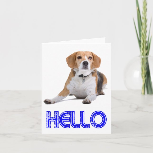 Tarjeta de nota en blanco de cachorro de perro Bea (Anverso)