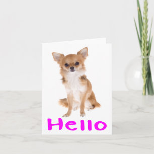 Tarjeta de nota en blanco de cachorro de perro Chi