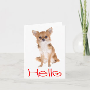 Tarjeta de nota en blanco de cachorro de perro Chi