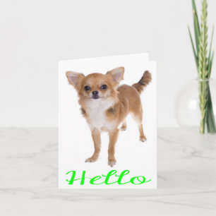 Tarjeta de nota en blanco de cachorro de perro Chi