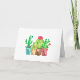 Tarjeta de nota en blanco de Cactus