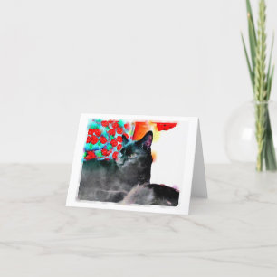 Tarjeta de nota en blanco de Cat.