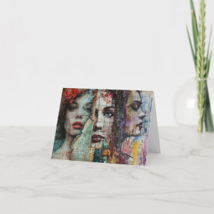 Tarjeta de nota en blanco de colección de arte abs