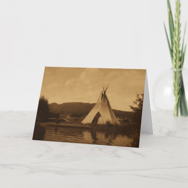 Tarjeta de nota en blanco de Edward S. Curtis (Anverso)
