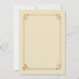 Tarjeta de nota en blanco de estilo Art Nouveau