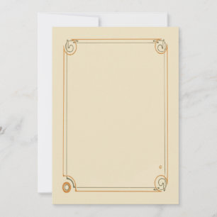 Tarjeta de nota en blanco de estilo Art Nouveau