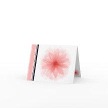 Tarjeta de nota en blanco de flor de color