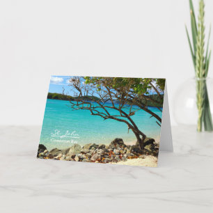 Tarjeta de nota en blanco de la bahía de St. John