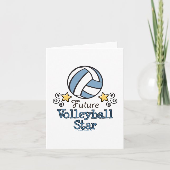 Tarjeta de nota en blanco de la estrella de voleib (Anverso)