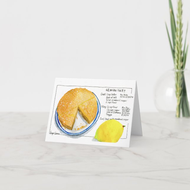 Tarjeta de nota en blanco de la receta de arte de  (Anverso)