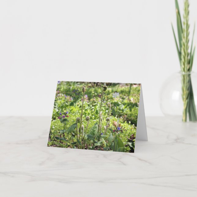 Tarjeta De Nota En Blanco De Las Flores Y Los Cabe (Anverso)