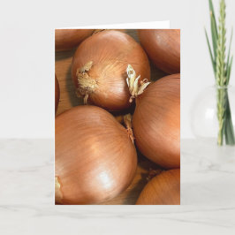 Tarjeta de nota en blanco de Onions