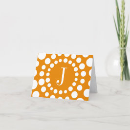 Tarjeta de nota en blanco de plantilla de Naranja