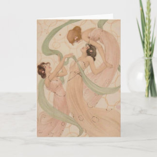 Tarjeta de nota en blanco de Raphael Kirchner -