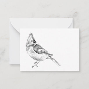 Tarjeta de nota en blanco de Titmouse