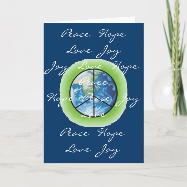Tarjeta de nota en blanco de World Peace (Anverso)