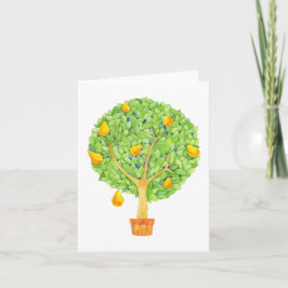Tarjeta de nota en blanco del árbol de paginación