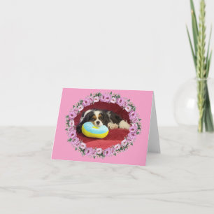 Tarjeta de nota en blanco del Cavalier King Charle