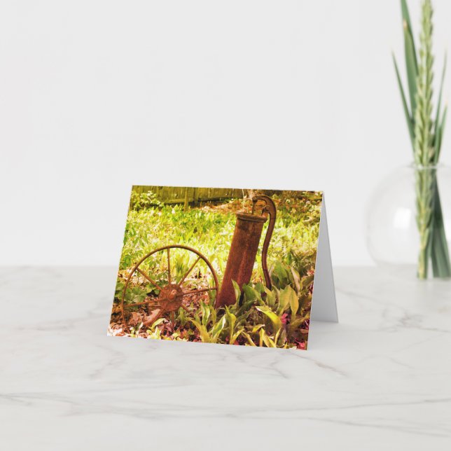 Tarjeta de nota en blanco del jardín de flores de  (Anverso)