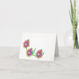 Tarjeta de nota en blanco dentro de /Asiatic Lily