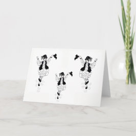 Tarjeta de nota en blanco dentro de Evzones griego