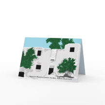 Tarjeta de nota en blanco dentro del Monasterio de