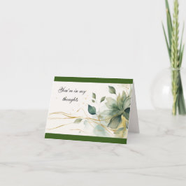 Tarjeta de nota en blanco "Estás en mis pensamient