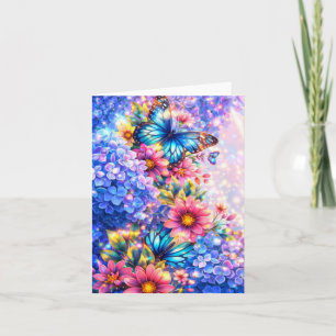 Tarjeta de nota en blanco floral elegante inspirad