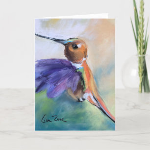 Tarjeta de nota en blanco "Hummingbird"