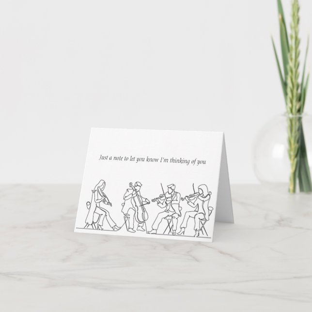 Tarjeta de nota en blanco "Just a Note" de 4" x 5. (Anverso)
