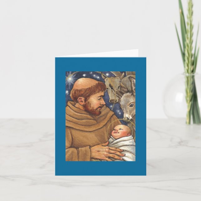 tarjeta de nota en blanco Navidades de San Francis (Anverso)