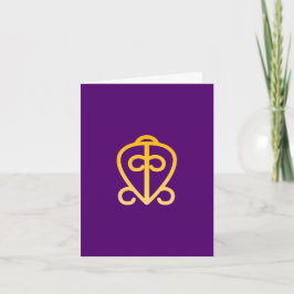 Tarjeta de nota en blanco para African Adinkra (Lo