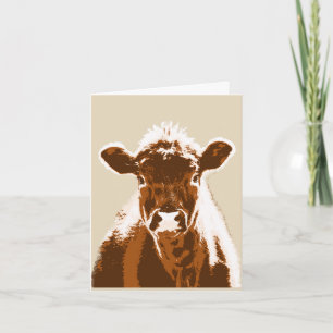 Tarjeta de nota en blanco para animales de la gran