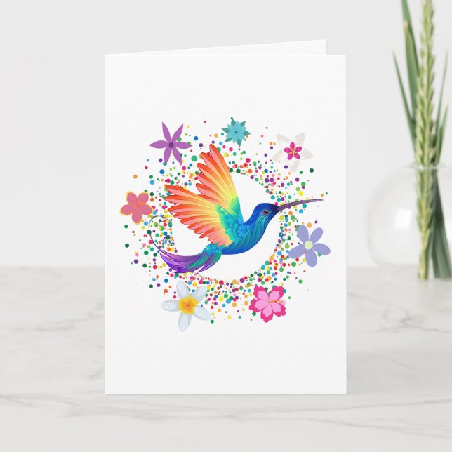 Tarjeta de nota en blanco para las flores y las av (Anverso)