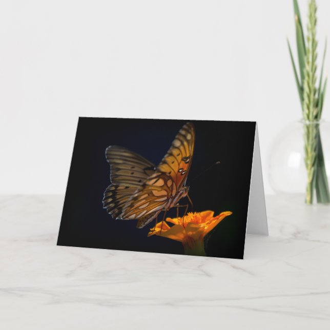 Tarjeta de nota en blanco para mariposa en el Golf (Anverso)